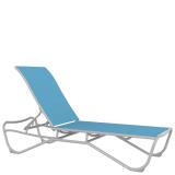 relaxed sling patio armless chaise lounge