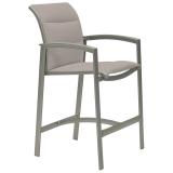 patio stationary bar stool padded sling