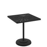 patio square pedestal bar table